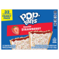 Pop-Tarts Toaster Pastries, Strawberry, Frosted, Family Size, 2 Each