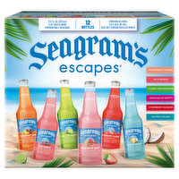 Seagrams Escapes Malt Beverage, Premium, Variety Pack, 12 Pack, 12 Each