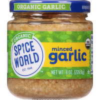 Spice World Garlic, Minced, Organic, 8 Ounce