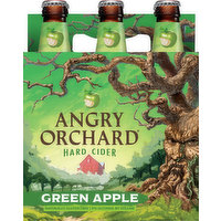 Angry Orchard Beer, Green Apple, Hard Cider, 6 Each