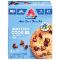 Atkins Protein Cookies, Chocolate Chip, 4 Each