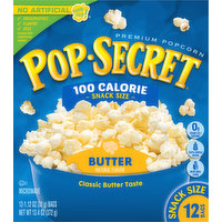 Pop-Secret Popcorn, Premium, Butter, Snack Size, 12 Each
