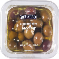 Delallo Seasoned Olive, Medley, 8 Ounce