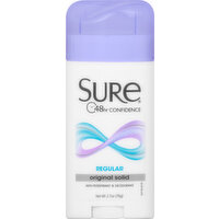 Sure Anti-Perspirant & Deodorant, Regular, Original Solid, 2.7 Ounce