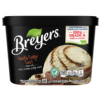 Breyers Frozen Dairy Dessert, Vanilla Fudge Twirl, 1.5 Quart