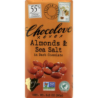 Chocolove Dark Chocolate, Almonds & Sea Salt, 55% Cocoa, 3.2 Ounce