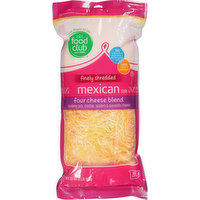 Food Club Finely Shredded Cheese, Four Cheese Blend, Mexican Style, 32 Ounce