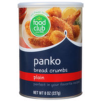 Food Club Plain Panko Bread Crumbs, 8 Ounce