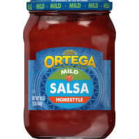 Ortega Salsa, Medium, Homestyle, Mild, 16 Ounce