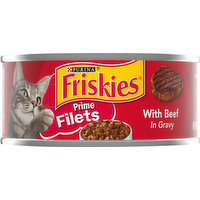 Friskies Gravy Wet Cat Food, Prime Filets With Beef in Gravy, 5.5 Ounce