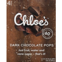 Chloe's Pops, Dark Chocolate, 4 Each