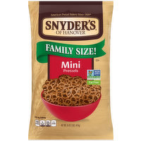 Snyder's of Hanover Pretzels, Fat Free, Mini, Family Size, 16 Ounce