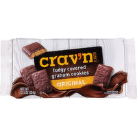 Crav'n Flavor Graham Cookies, Original, Fudgy Covered, 12.5 Ounce