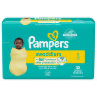 Pampers Diapers, 1 (8-14 lb), Jumbo Pack, 32 Each