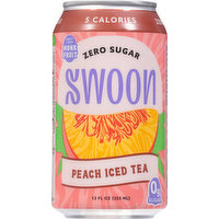 Swoon Iced Tea, Zero Sugar, Peach, 12 Fluid ounce