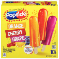 Popsicle Ice Pops, Orange/Cherry/Grape, 18 Each