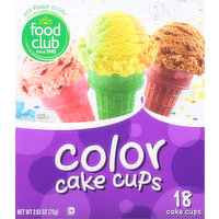 Food Club Color Cake Cups, 18 Each