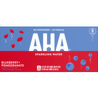 AHA Sparkling Water, Blueberry + Pomegranate, 8 Pack, 8 Each