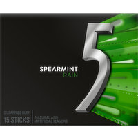 5 Gum, Sugarfree, Spearmint Rain, 15 Each