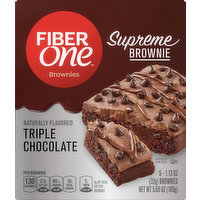 Fiber One Supreme Brownie, Triple Chocolate, 5 Each