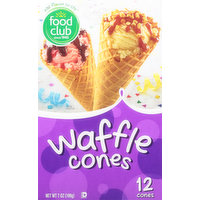 Food Club Waffle Cones, 12 Each