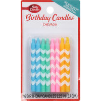 Betty Crocker Birthday Candles, Chevron, 2.25 Inch, 16 Each