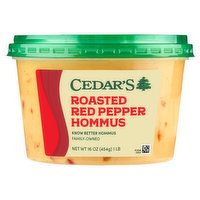 Cedars Hommus, Roasted Red Pepper, 16 Ounce