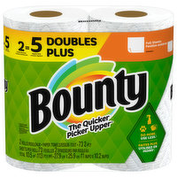 Bounty Paper Towels, 2-Ply, White, Doubles Plus, 2 Each