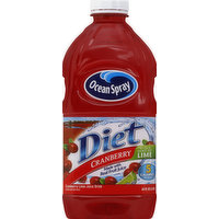 Ocean Spray Juice Drink, Diet Cranberry, with a Hint of Lime, 64 Ounce