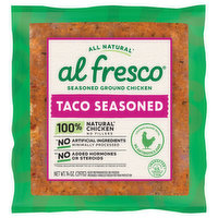 Al Fresco Chicken, Ground, Taco Seasoned, 14 Ounce