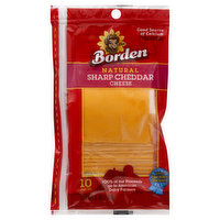 Borden Cheese, Slices, Sharp Cheddar, 10 Each