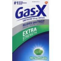 Gas-X Antigas, Extra Strength, 125 mg, Softgels, 10 Each