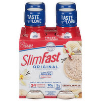 SlimFast Meal Replacement Shake, French Vanilla, 4 Each