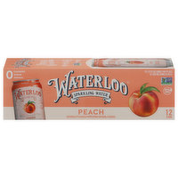 Waterloo Sparkling Water, Peach, 12 Each