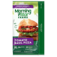 MorningStar Farms Veggie Burgers, Tomato Basil Pizza, 4 Each