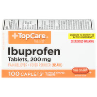 TopCare Ibuprofen, 200 mg, Caplets, 100 Each