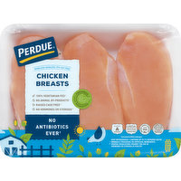 Perdue Fresh boneless skinless chicken breasts. Raised with no antibiotics ever. Two (2) to three (3) breasts per tray., 1 Pound