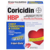 Coricidin Chest Congestion & Cough, Softgels, 20 Each