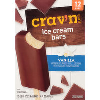 Crav'n Flavor Ice Cream Bars, Vanilla, 12 Each
