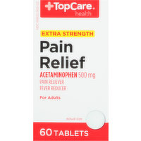 TopCare Pain Relief, Extra Strength, 500 mg, Adults, Tablets, 60 Each