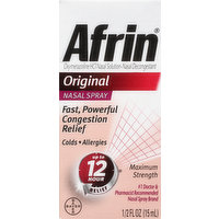 Afrin Nasal Spray, Maximum Strength, Original, 0.5 Fluid ounce