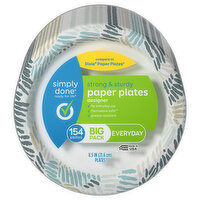 Simply Done Paper Plates, Designer, Everyday, Big Pack, 154 Each