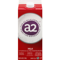 a2 Milk Milk, Whole, Ultra-Pasteurized, 59 Fluid ounce