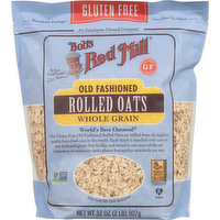 Bob's Red Mill Rolled Oats, Whole Grain, Old Fashioned, 32 Ounce