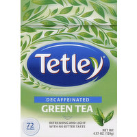 Tetley Green Tea, Decaffeinated, Bags, 72 Each