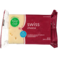 Food Club Swiss Cheese, 16 Ounce