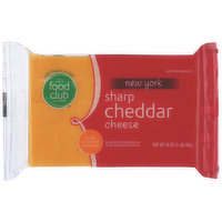 Food Club New York Sharp Cheddar Cheese, 16 Ounce