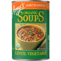 Amy's Soups, Organic, Light in Sodium, Lentil Vegetable, 14.5 Ounce
