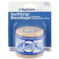 TopCare Selfgrip, Maximum Compression Wrap Bandage 2" Roll, Beige, 1 Each