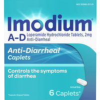 Imodium Anti-Diarrheal, 2 mg, Caplets, 6 Each